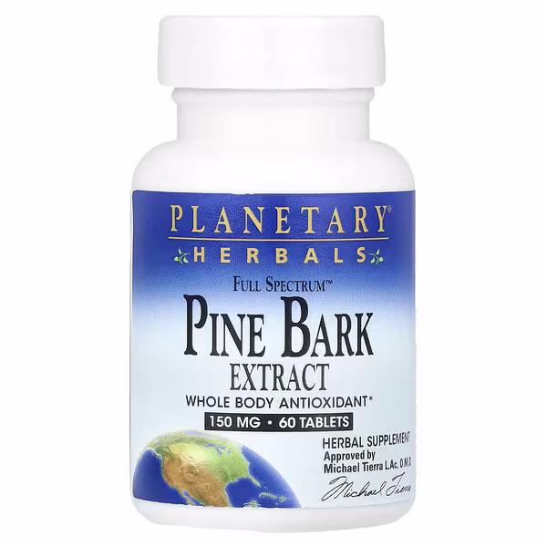 Planetary Herbals, Full Spectrum™ Pine Bark Extract, 60 Tablets