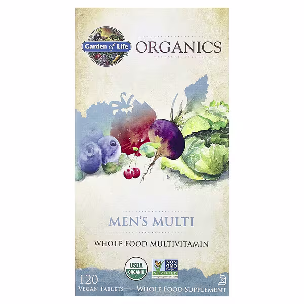 Garden of Life, Organics, Men's Multi, 120 Vegan Tablets