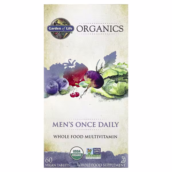 Garden of Life, Organics, Men's Once Daily, 60 Vegan Tablets
