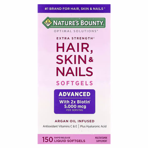 Nature's Bounty, Optimal Solutions®, Hair, Skin & Nails, 150 Rapid Release Liquid Softgels