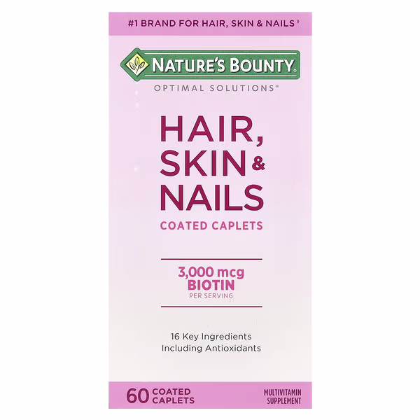 Nature's Bounty, Optimal Solutions®, Hair, Skin & Nails, 60 Coated Caplets