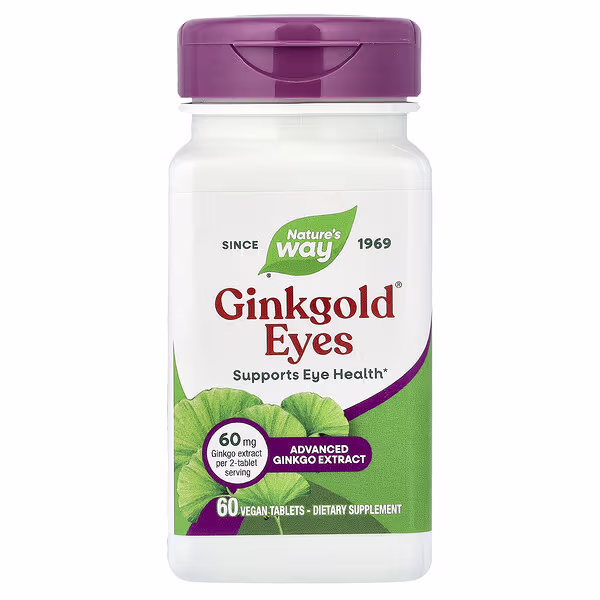 Nature's Way, Ginkgold® Eyes, 60 Vegan Tablets