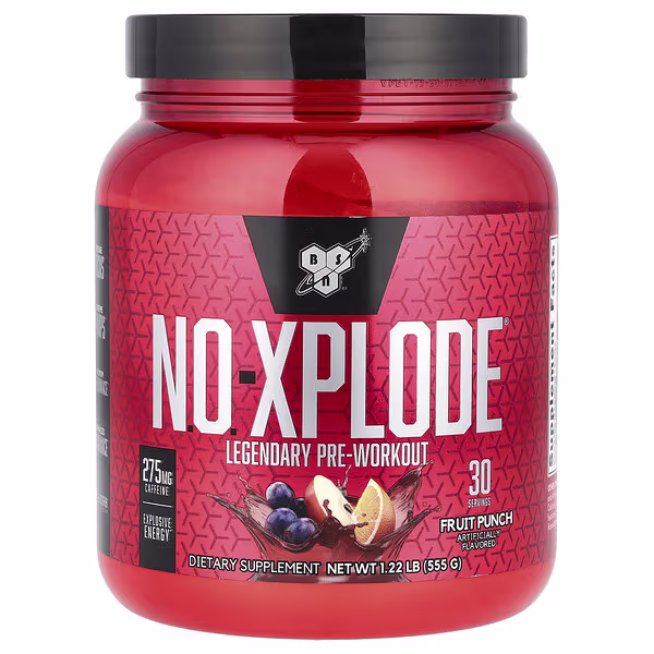 BSN, N.O.-Xplode®, Legendary Pre-Workout, Fruit Punch, 1.22 lbs (555 g)