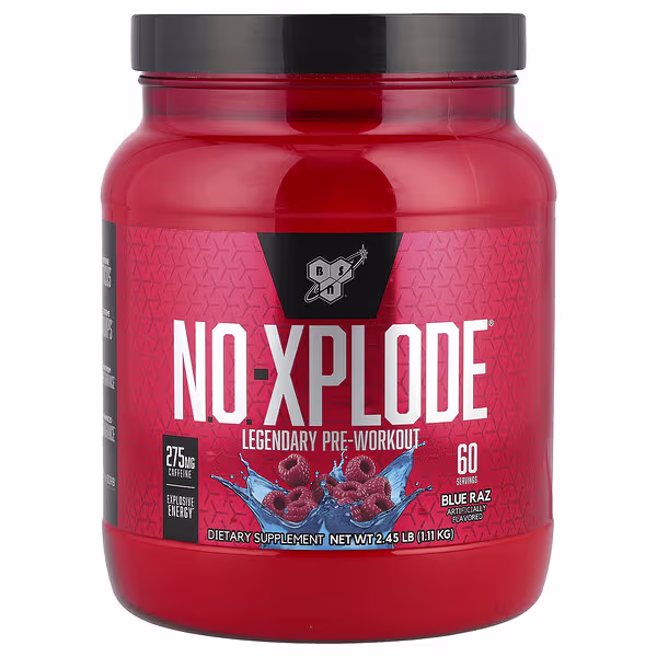 BSN, N.O.-Xplode®, Legendary Pre-Workout, Blue Raz, 2.45 lb (1.11 kg)