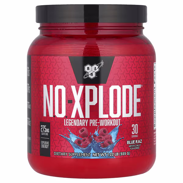BSN, N.O.-Xplode®, Legendary Pre-Workout, Blue Raz, 1.22 lbs (555 g)