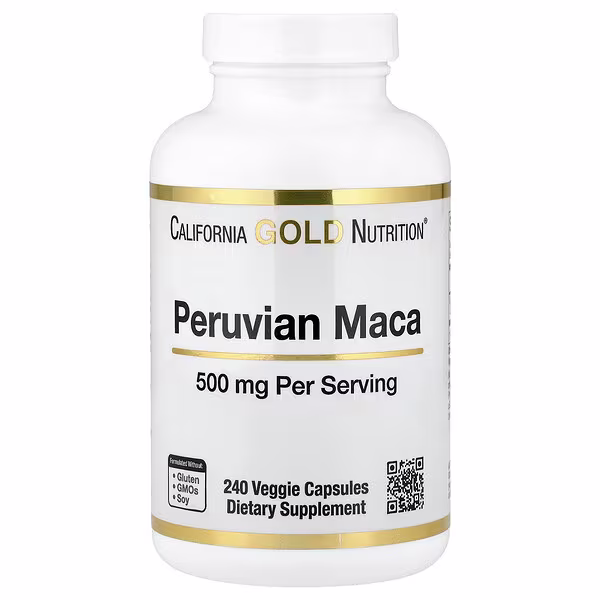 California Gold Nutrition, Peruvian Maca, 500 mg, 240 Veggie Capsules