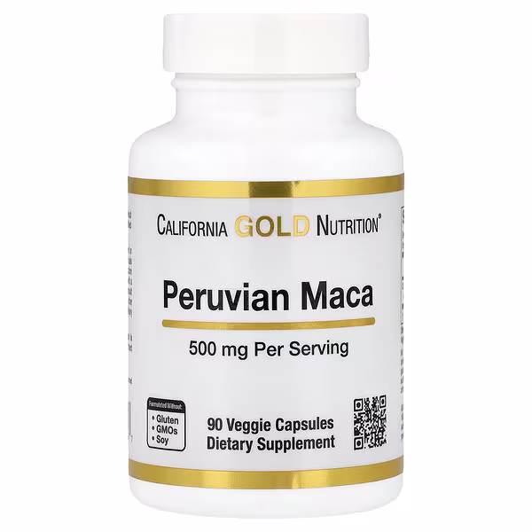California Gold Nutrition, Peruvian Maca, 500 mg, 90 Veggie Capsules