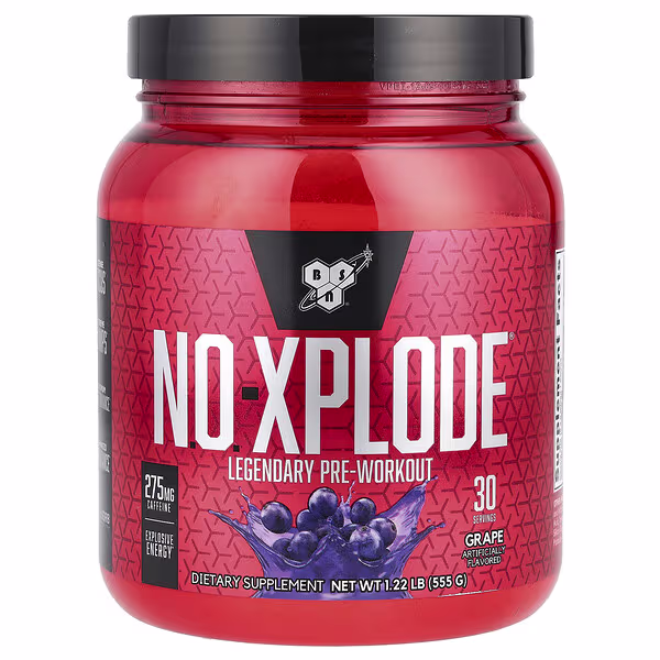 BSN, N.O.-Xplode®, Legendary Pre-Workout, Grape, 1.22 lbs (555 g)