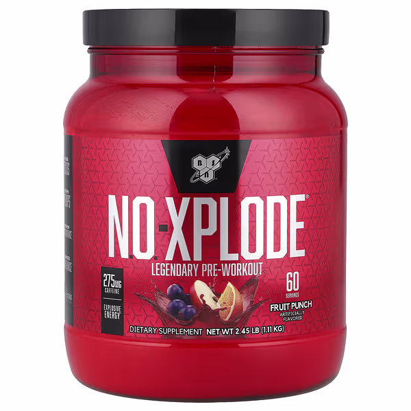 BSN, N.O.-Xplode®, Legendary Pre-Workout, Fruit Punch, 2.45 lbs (1.11 kg)