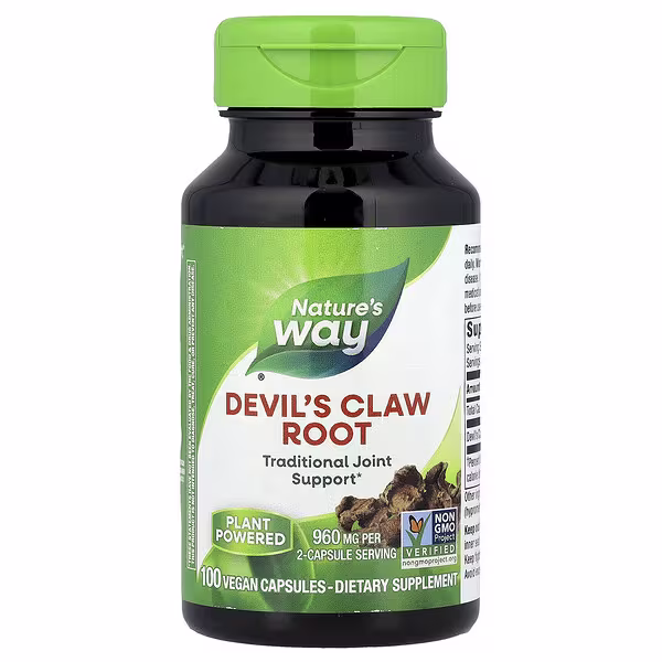 Nature's Way, Devil's Claw Root, 100 Vegan Capsules (480 mg per Capsule)
