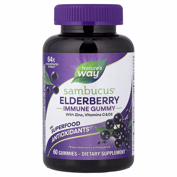 Nature's Way, Sambucus®, Immune Gummy, Elderberry, 60 Gummies
