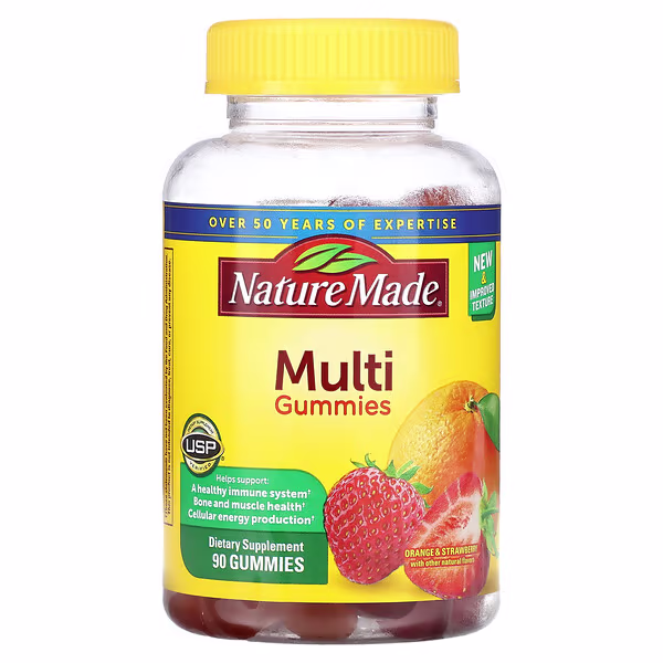 Nature Made, Multi Gummies, Orange & Strawberry, 90 Gummies