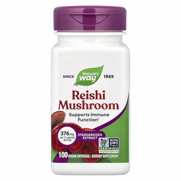 Nature's Way, Reishi Mushroom, 100 Vegan Capsules (188 mg per Capsule)
