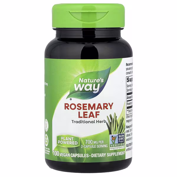 Nature's Way, Rosemary Leaf, 100 Vegan Capsules (350 mg per Capsule)