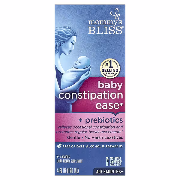 Mommy's Bliss, Baby Constipation Ease + Probiotics, Age 6 Months+, 4 fl oz (120 ml)