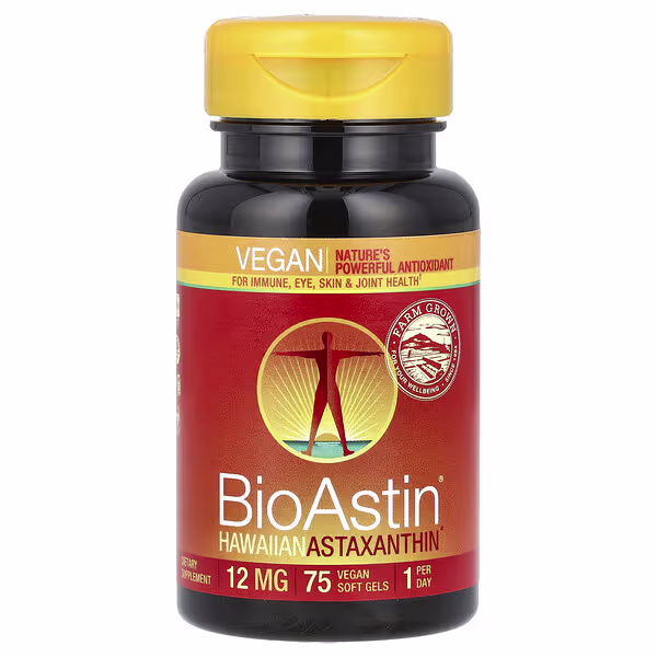 Nutrex Hawaii, BioAstin, Hawaiian Astaxanthin, 12 mg, 75 Vegan Soft Gels