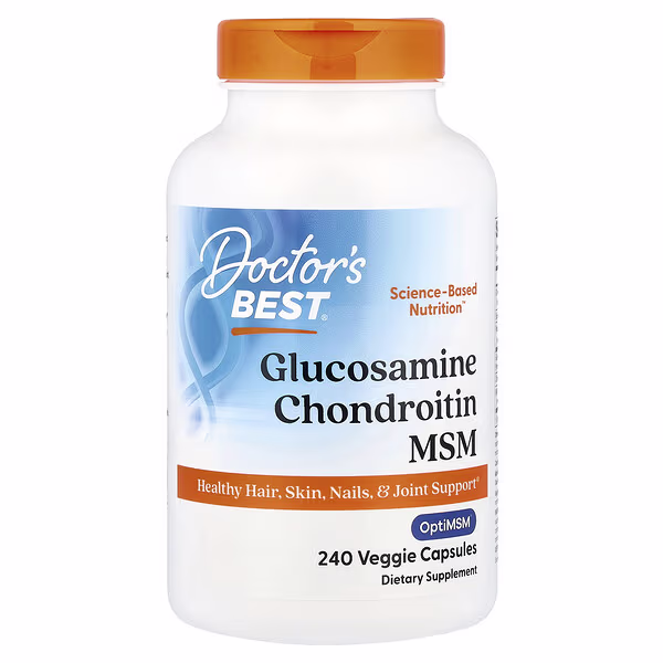 Doctor's Best, Glucosamine Chondroitin MSM with OptiMSM®, 240 Veggie Capsules
