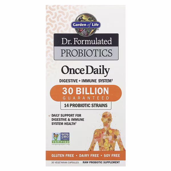 Garden of Life, Dr. Formulated Probiotics, Once Daily, 30 Vegetarian Capsules