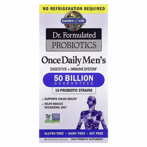 Garden of Life, Dr. Formulated Probiotics, Once Daily Men's, 50 Billion, 30 Vegetarian Capsules