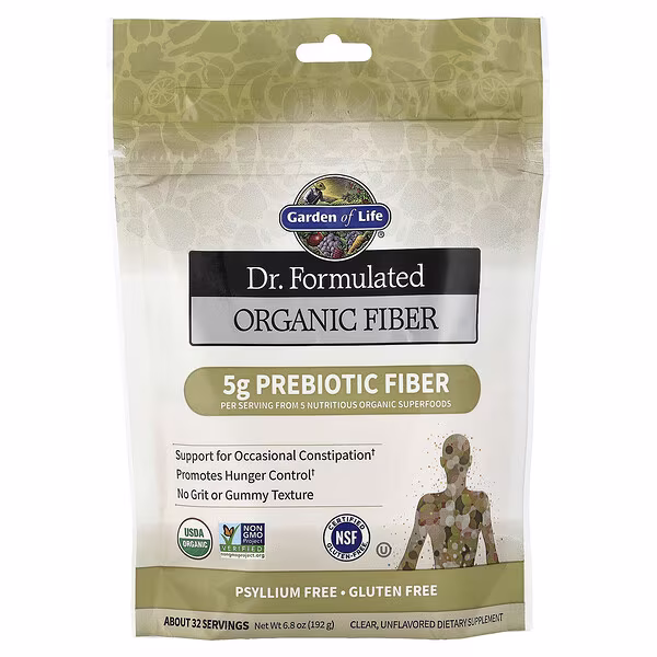 Garden of Life, Dr. Formulated, Organic Fiber, Unflavored, 6.8 oz (192 g)
