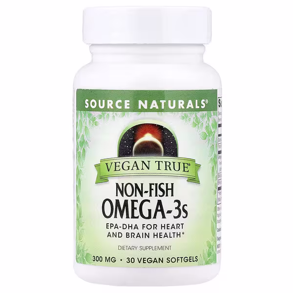 Source Naturals, Vegan True®, Non-Fish Omega-3s, 300 mg, 30 Vegan Softgels