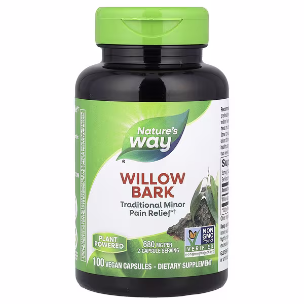 Nature's Way, Willow Bark, 100 Vegan Capsules (340 mg per Capsule)