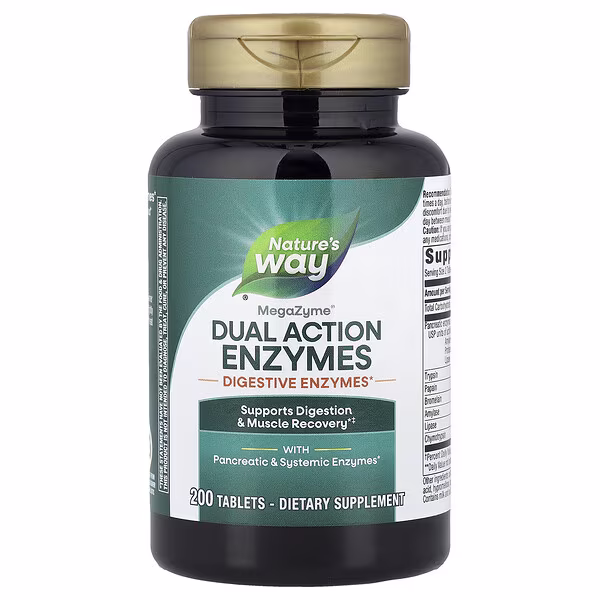 Nature's Way, MegaZyme®, Dual Action Enzymes, 200 Tablets