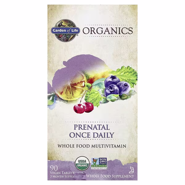 Garden of Life, Organics, Prenatal Once Daily, 90 Vegan Tablets