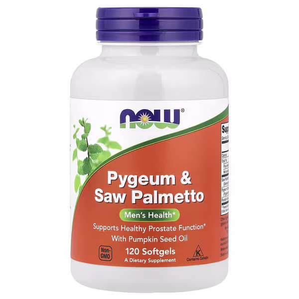 NOW Foods, Pygeum & Saw Palmetto With Pumpkin Seed Oil, 120 Softgels