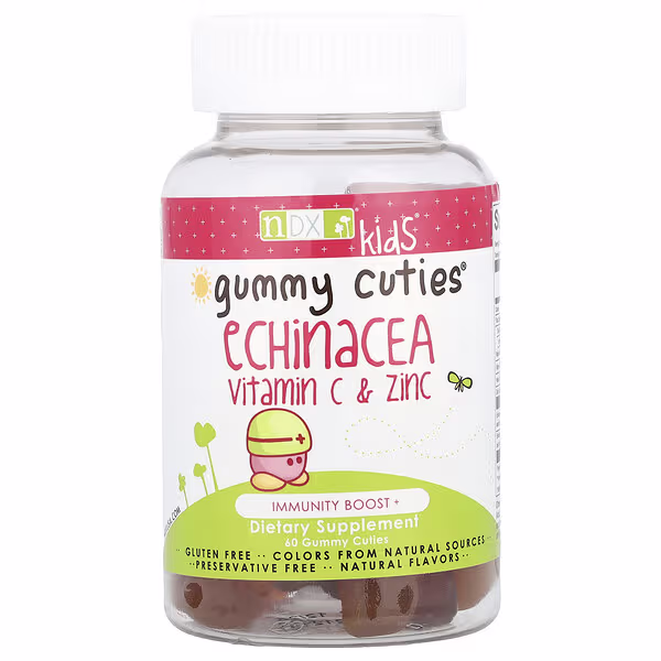 Natural Dynamix (NDX), Kids, Gummy Cuties®, Echinacea, Vitamin C & Zinc, 60 Gummy Cuties