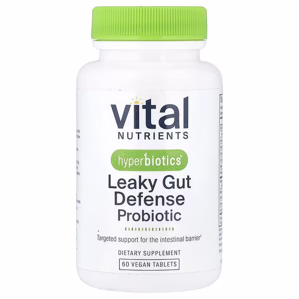 Vital Nutrients, Hyperbiotics®, Leaky Gut Defense Probiotic, 60 Vegan Tablets