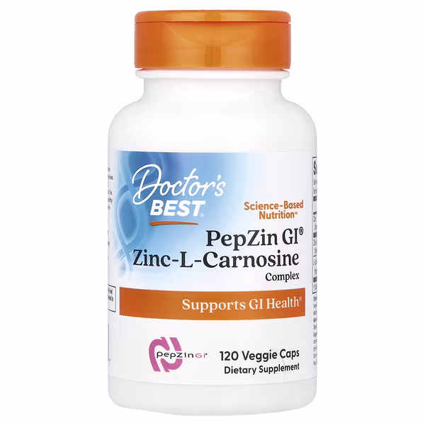 Doctor's Best, PepZin GI®, Zinc-L-Carnosine Complex, 120 Veggie Caps