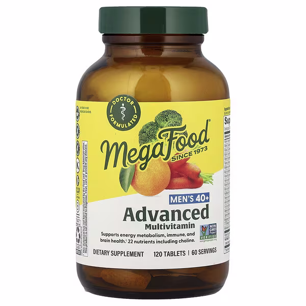 MegaFood, Men's 40+, Advanced Multivitamin, 120 Tablets