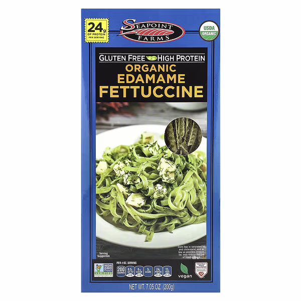 Seapoint Farms, Organic Edamame Fettuccine, 7.05 oz (200 g)