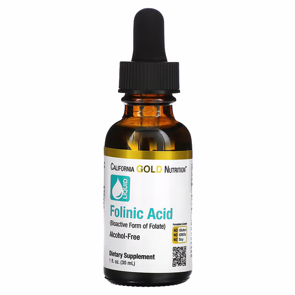 Folinic Acid 1 fl oz | California Gold Nutrition