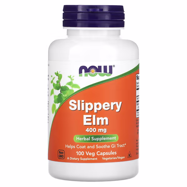 NOW Foods, Slippery Elm, 400 mg, 100 Veg Capsules