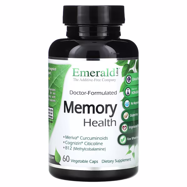 Emerald Laboratories, Memory Health, 60 Vegetable Caps