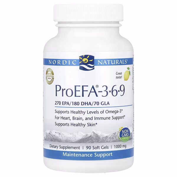 Nordic Naturals, ProEFA-3-6-9, Lemon, 1,000 mg, 90 Soft Gels