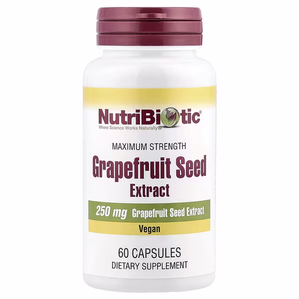 NutriBiotic, Grapefruit Seed Extract, Maximum Strength, 250 mg, 60 Capsules