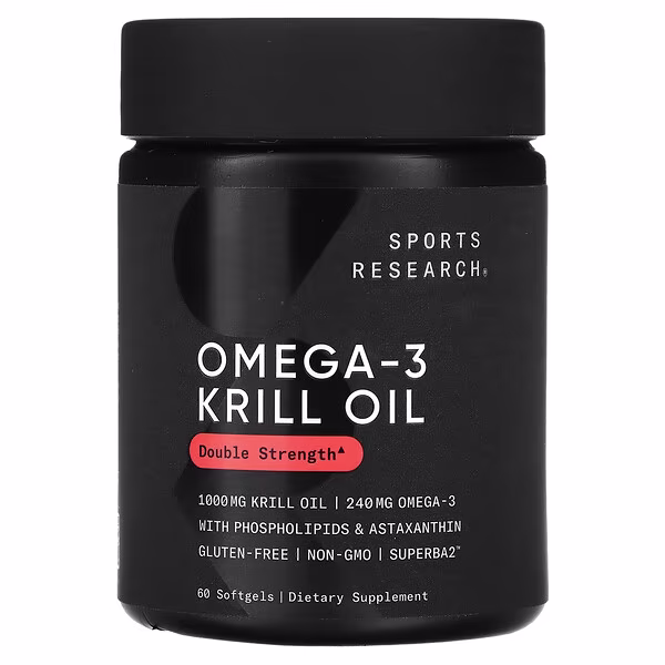 Sports Research, Omega-3 Krill Oil, 1,000 mg, 60 Softgels