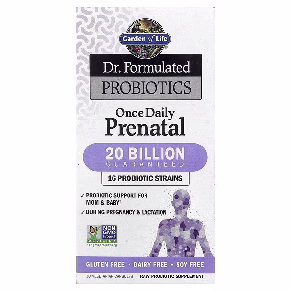 Garden of Life, Dr. Formulated Probiotics, Once Daily Prenatal, 30 Vegetarian Capsules