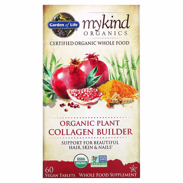 Garden of Life, MyKind Organics, Organic Plant Collagen Builder, 60 Vegan Tablets