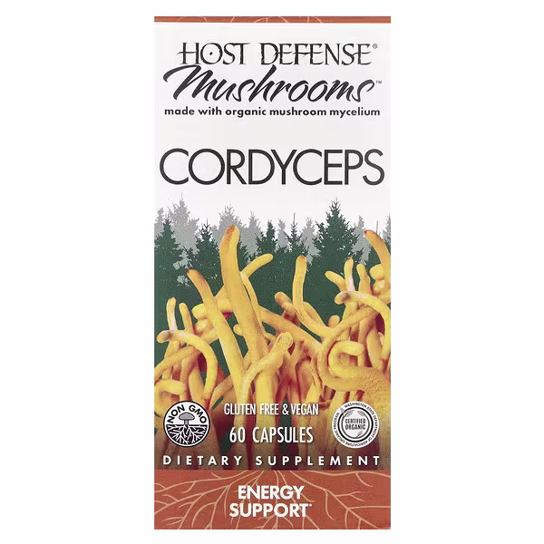 Host Defense, Mushrooms™, Cordyceps, 60 Capsules (0.5 g per Capsule)