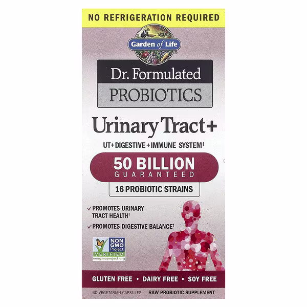 Garden of Life, Dr. Formulated Probiotics, Urinary Tract+, 60 Vegetarian Capsules