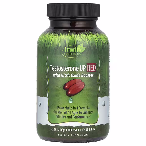 Irwin Naturals, Testosterone UP RED® with Nitric Oxide Booster, 60 Liquid Soft-Gels