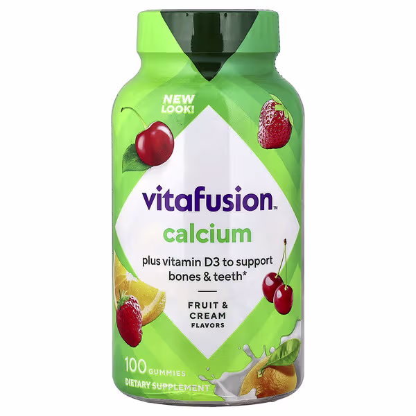 VitaFusion, Calcium Gummies, Fruit & Cream, 100 Gummies