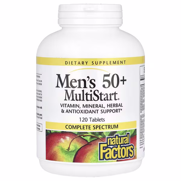 Natural Factors, Men's 50+ MultiStart, 120 Tablets