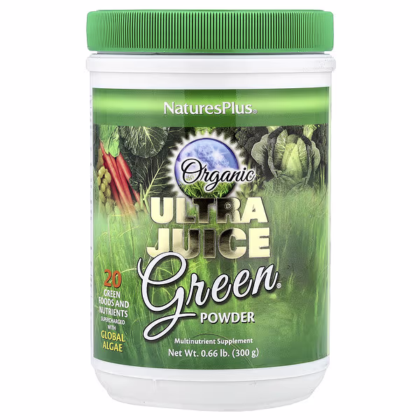 NaturesPlus, Organic Ultra Juice Green® Powder, 0.66 lb (300 g)